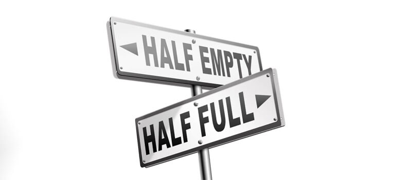 Half empty or half full signs