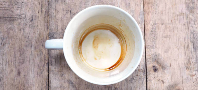 An empty coffee mug